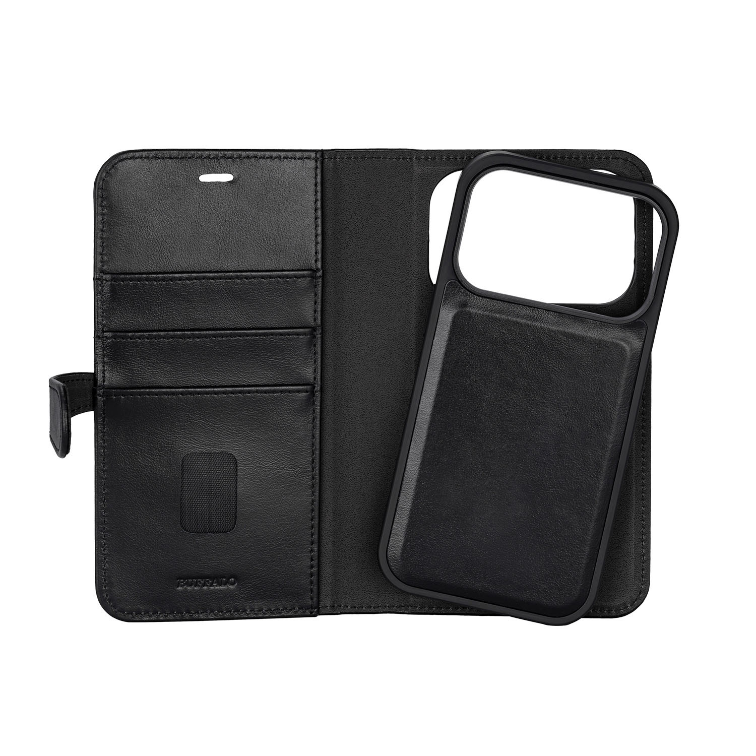 BUFFALO 2in1 Leather 3 card MagSeries iPhone 17 Pro Black