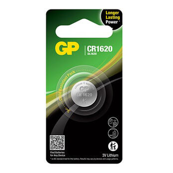 GP Lithium Coin Cell CR1620 1-pack