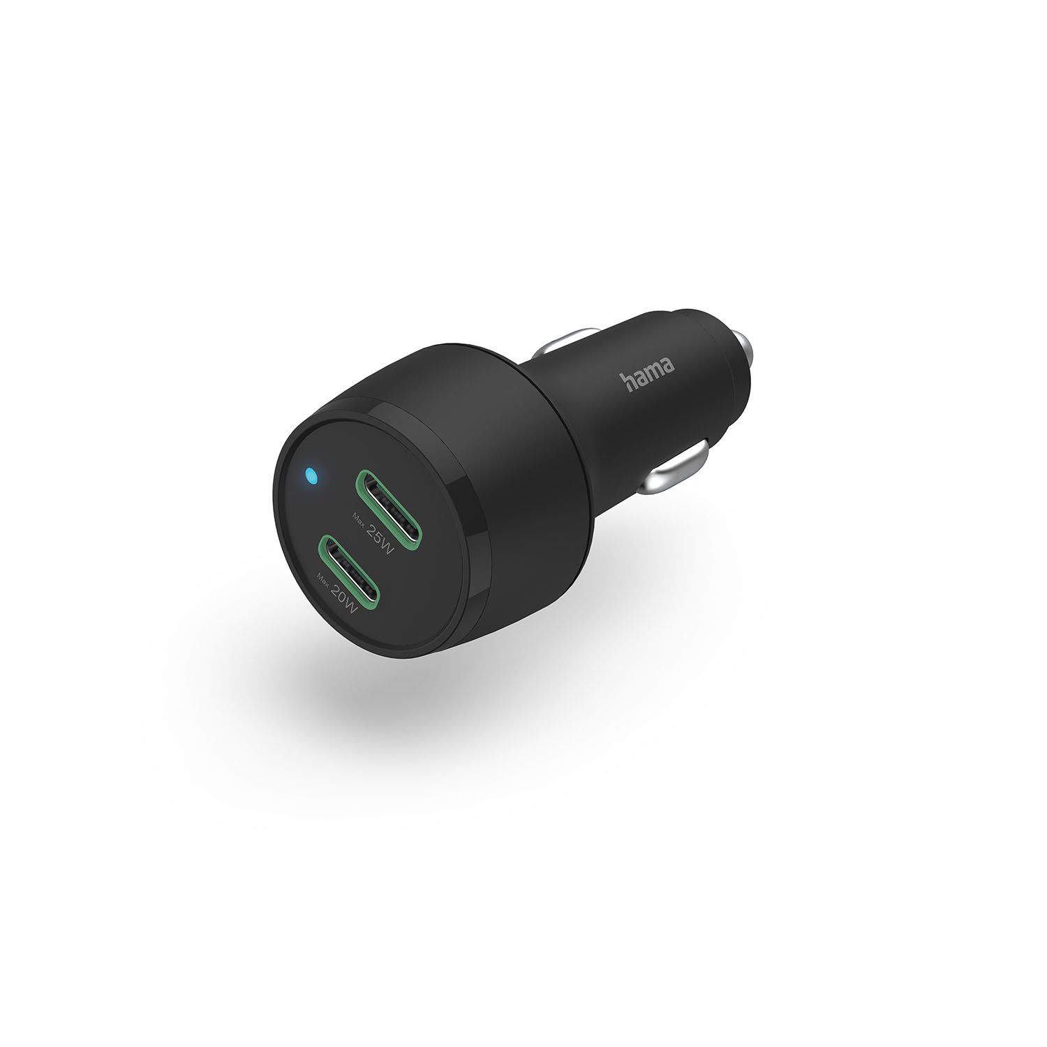 BildeHAMA Car Charger12-24V 2xUSB-C PD 45W Black