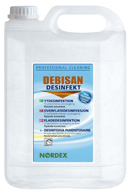 BildeRengjøring Nordex Debisan Desinfekt 5L (3 stk)