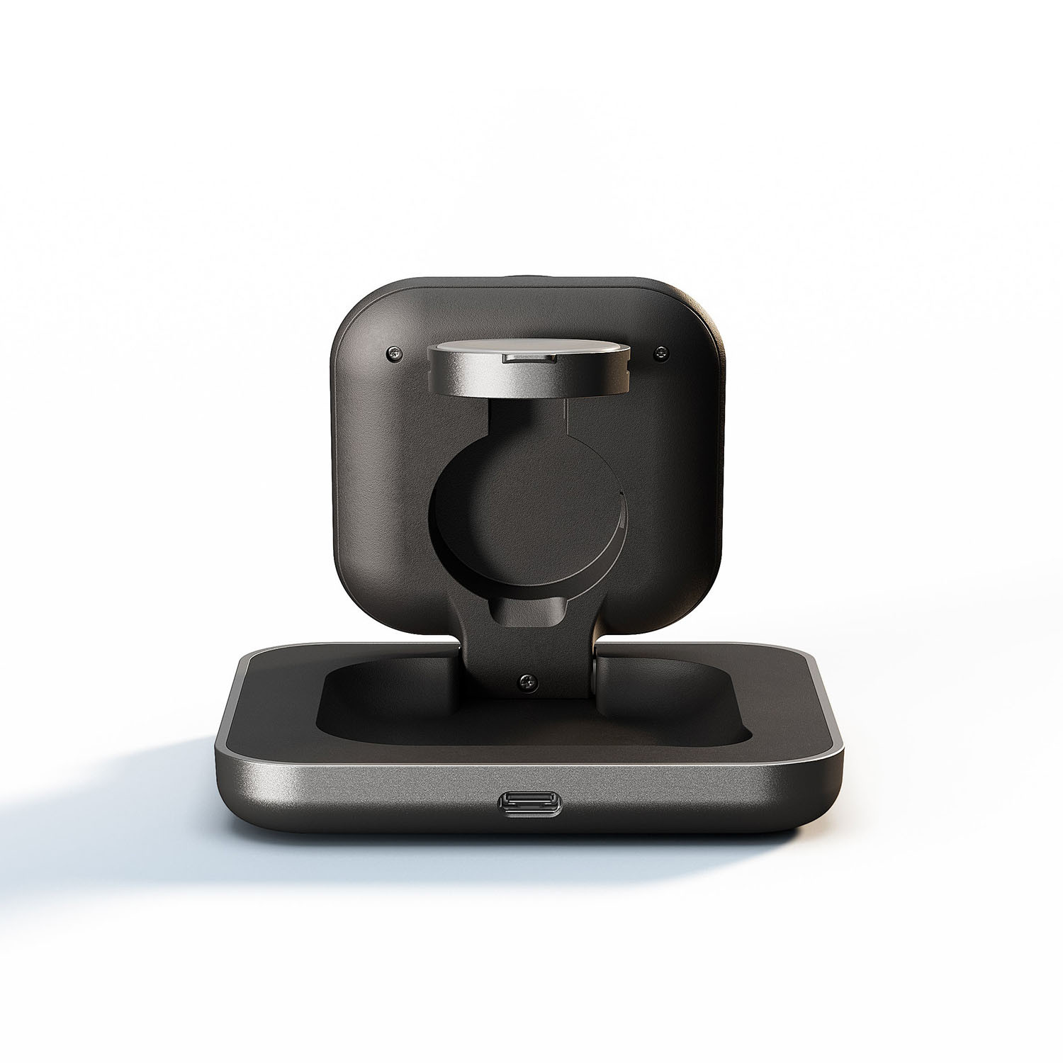 ZENS Charger Nightstand Pro 2 Duo Qi2 and Apple Watch Aluminium Black