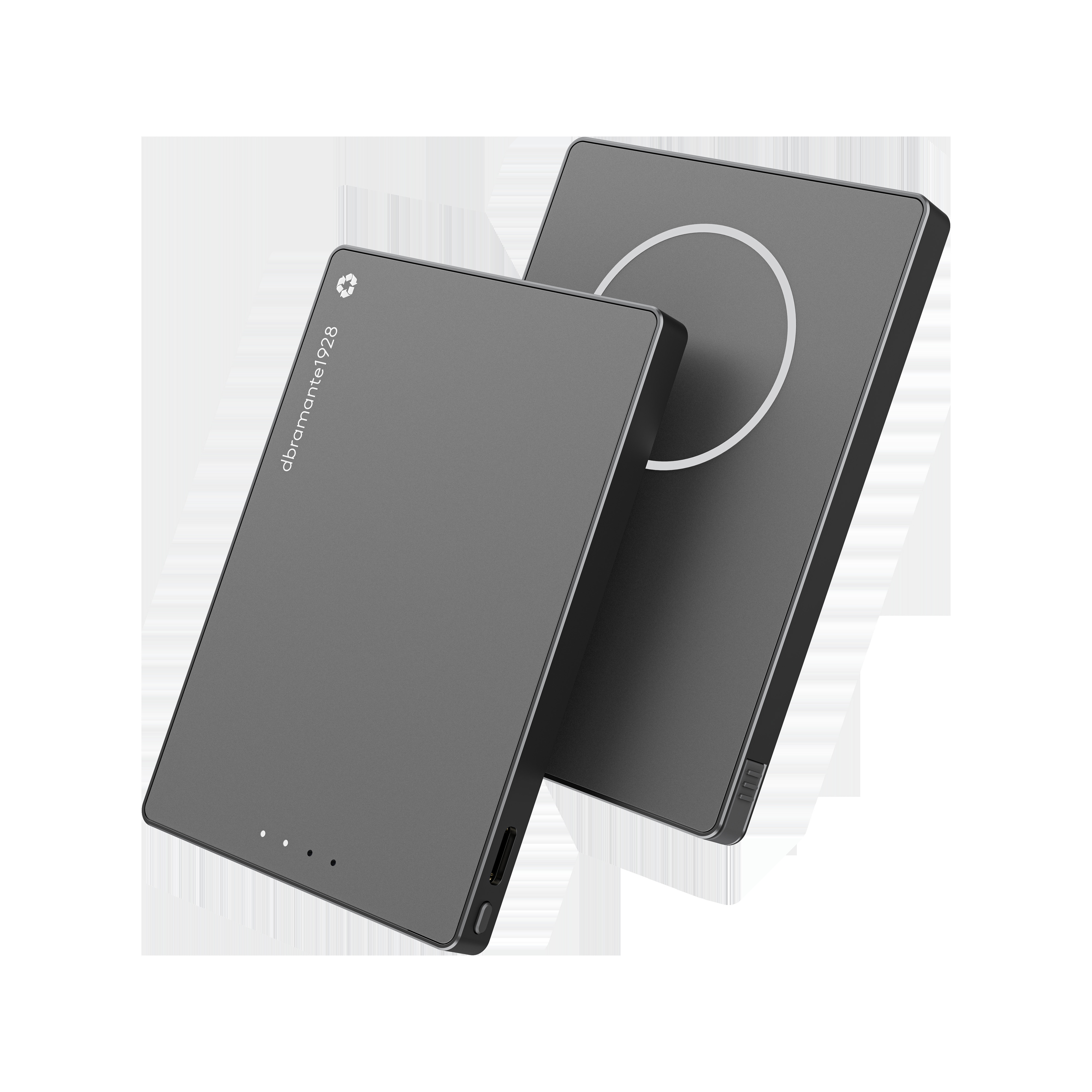 BildeDBRAMANTE Power Bank - 5K mAh Mag. Built-in USB-C Cable - Ti