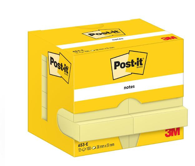 BildeNotatblokk Post-It 38X51Mm Cy (12 stk)