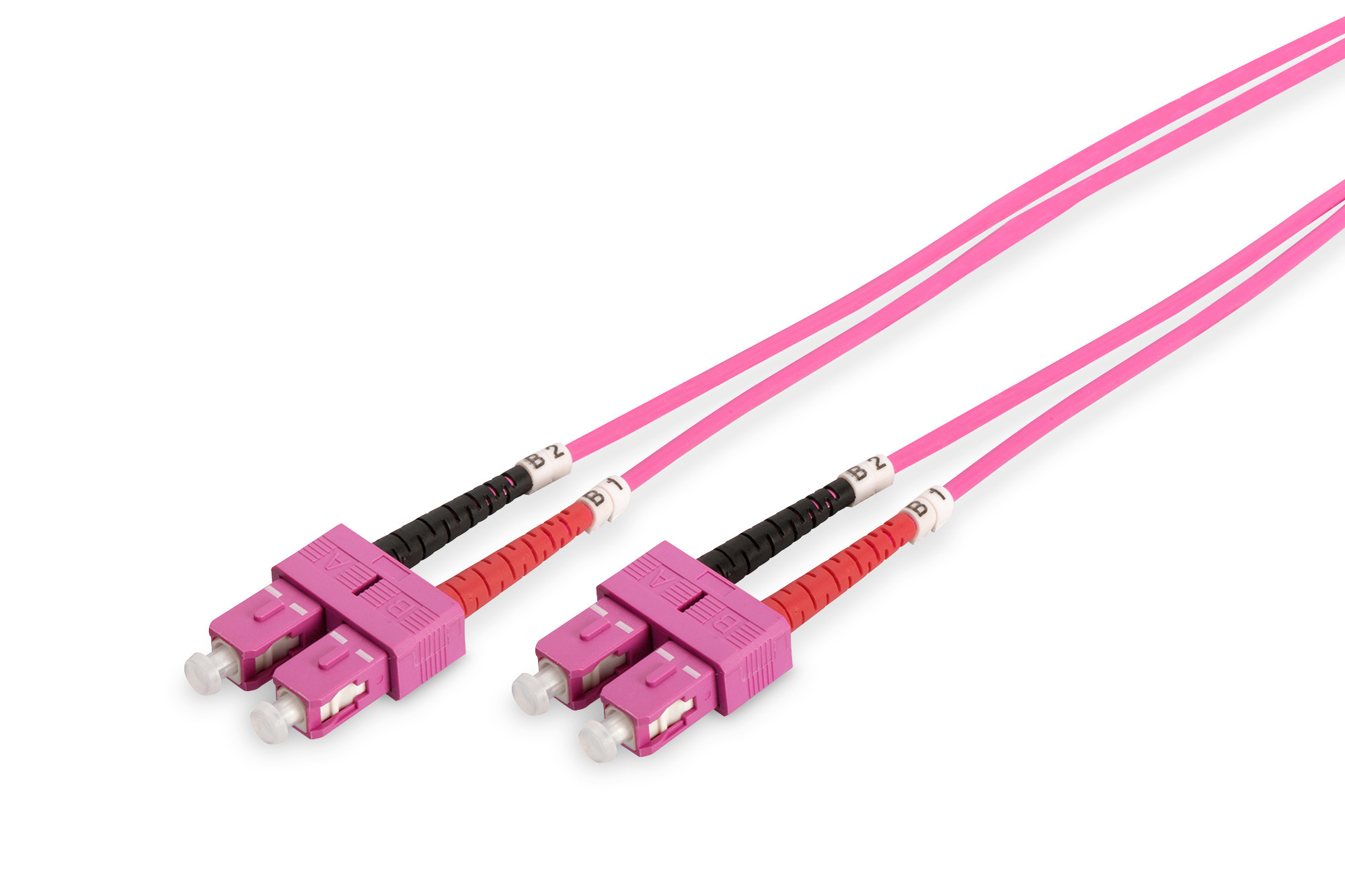 BildeDIGITUS FO patch cord, duplex, SC to SC MM OM4, 3 m
