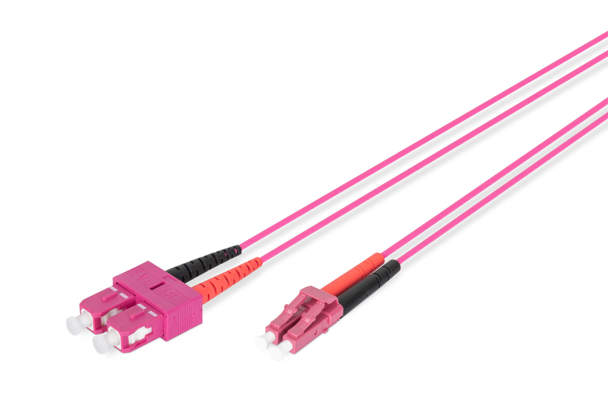 BildeDIGITUS FO patch cord, duplex, LC to SC MM OM4, 1 m