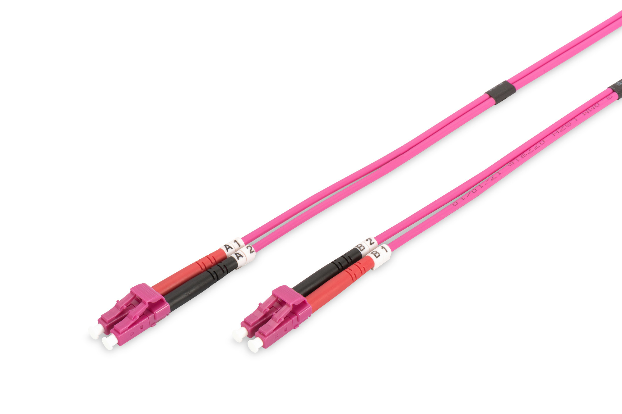 BildeDIGITUS FO patch cord, duplex, LC to LC MM OM4, 10 m