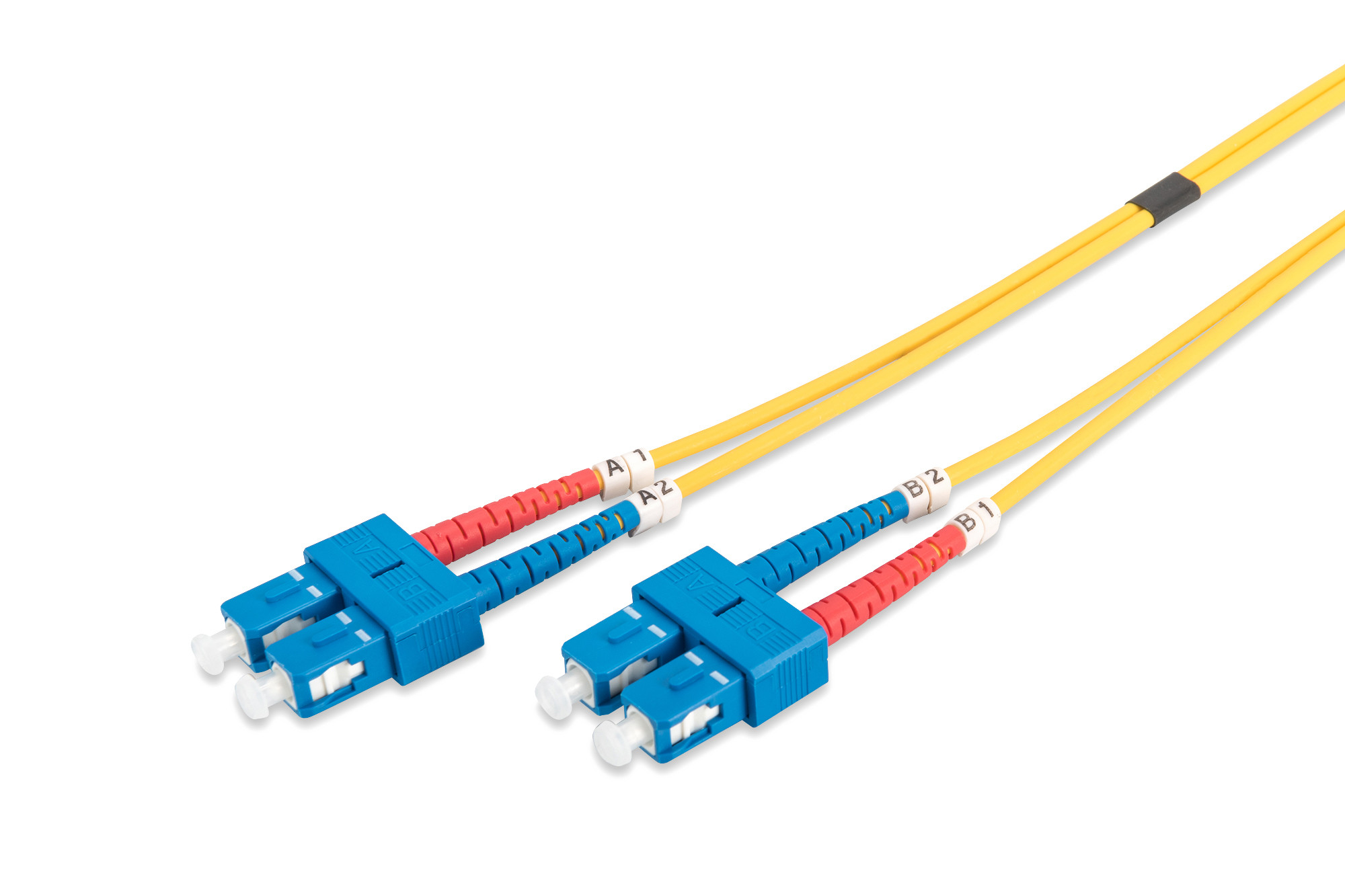 BildeDIGITUS FO patch cord, duplex, SC to SC SM OS2, 2 m