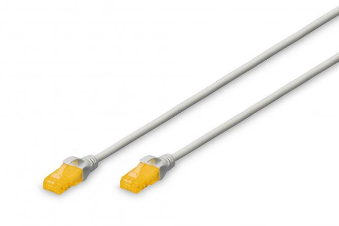 BildeDIGITUS CAT 6A U-UTP slim patch cord, Cu, LSZH, 1 m, grey