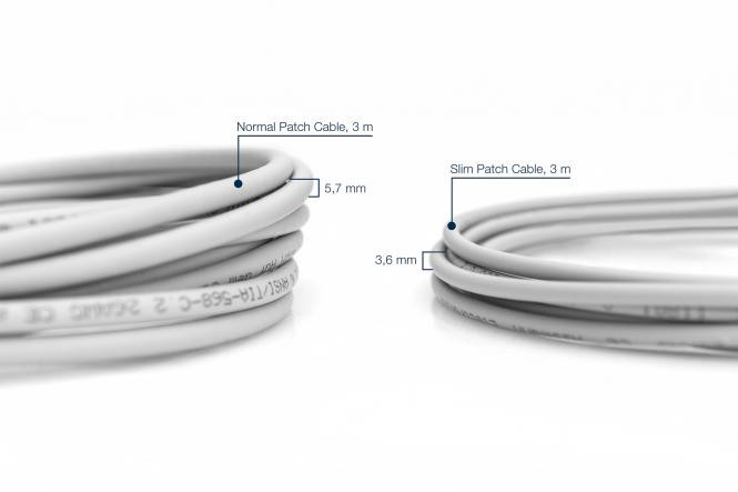 DIGITUS CAT 6A U-FTP slim patch cord, Cu, LSZH, 10 m, grey