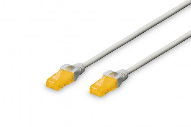 BildeDIGITUS CAT 6A U-UTP patch cord, Cu, LSZH, 1 m, grey