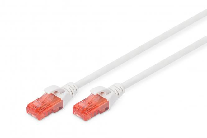 BildeDIGITUS CAT 6 U-UTP patch cord, Cu, LSZH, 0.50 m, white