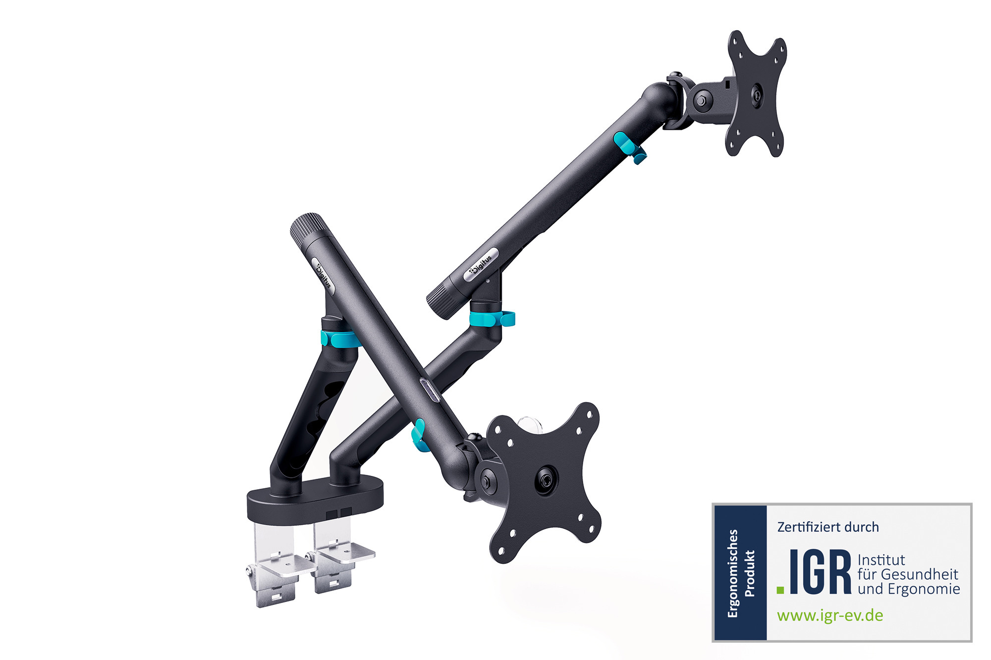 BildeDIGITUS Dual design monitor mount, 2x 35'', 2x 10 kg