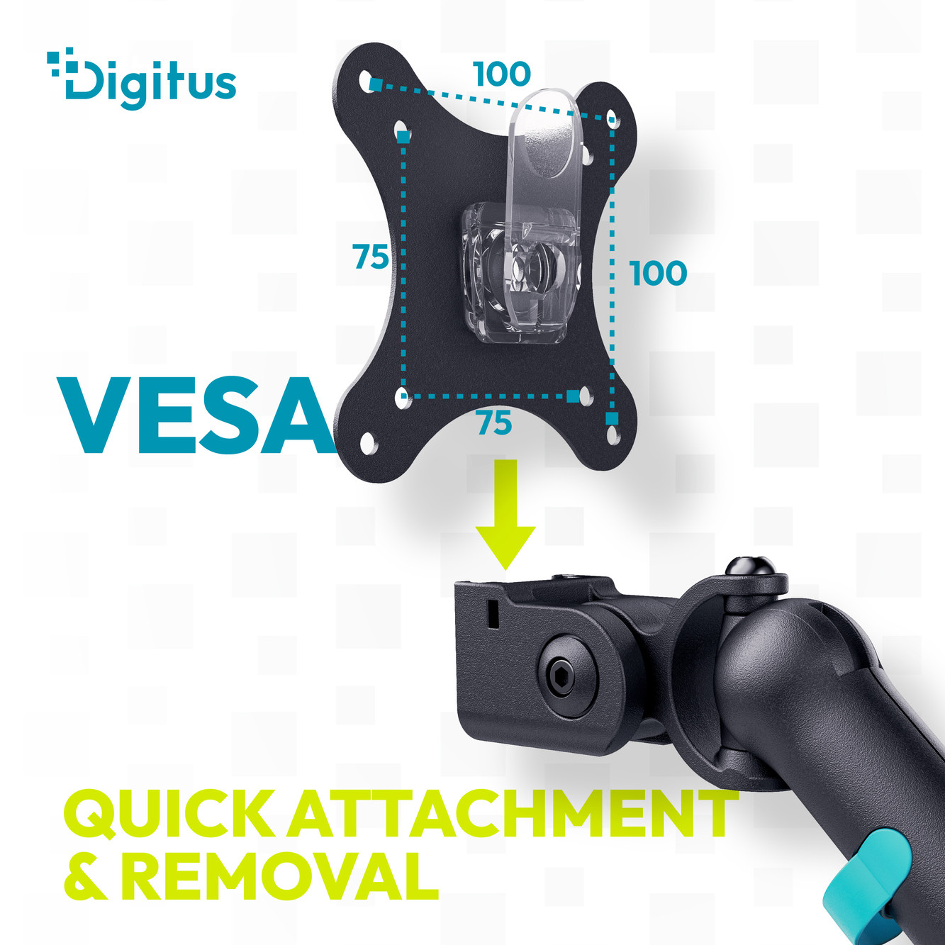 DIGITUS Dual design monitor mount, 2x 35'', 2x 10 kg