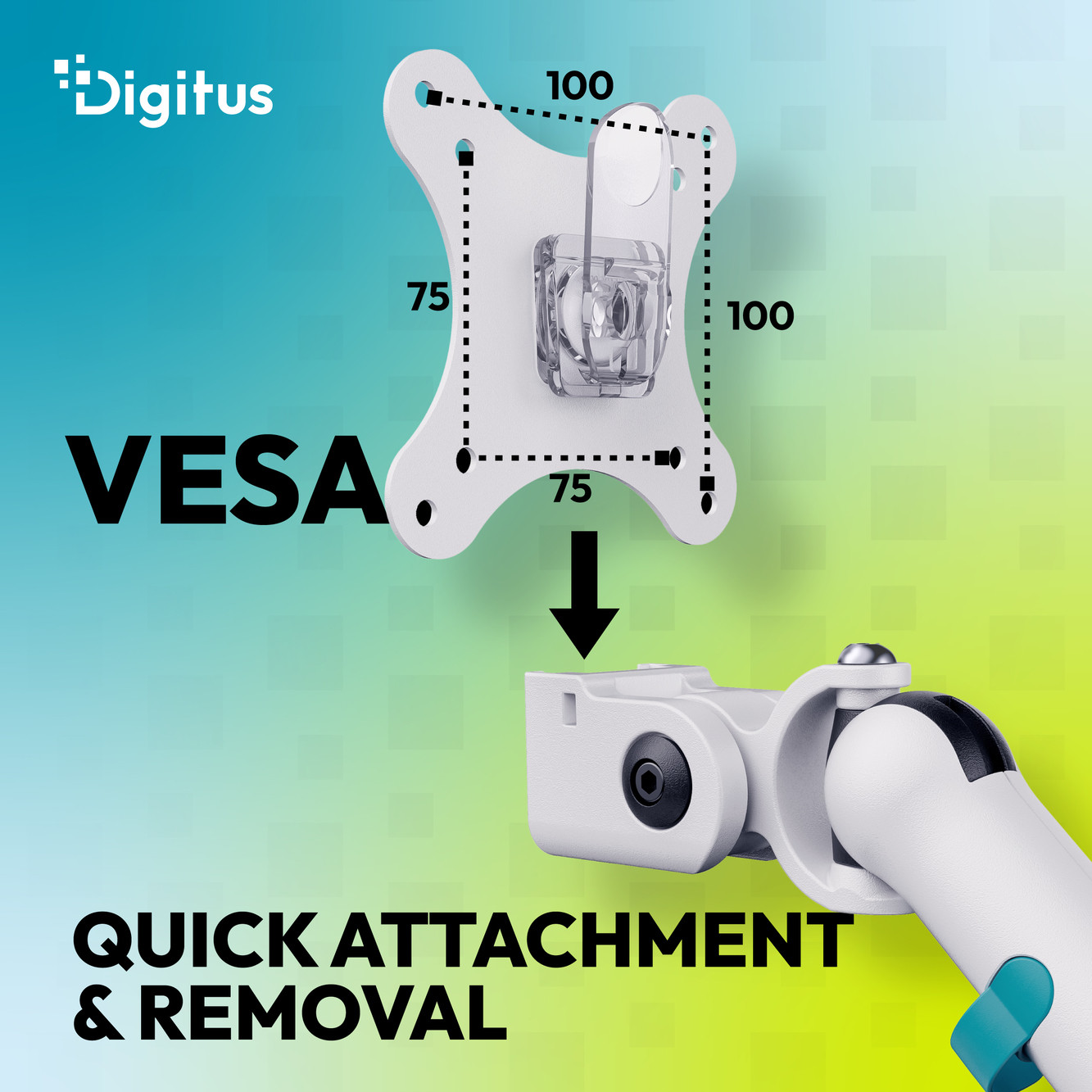 BildeDIGITUS Dual design monitor mount, 2x 35'', 2x 10 kg
