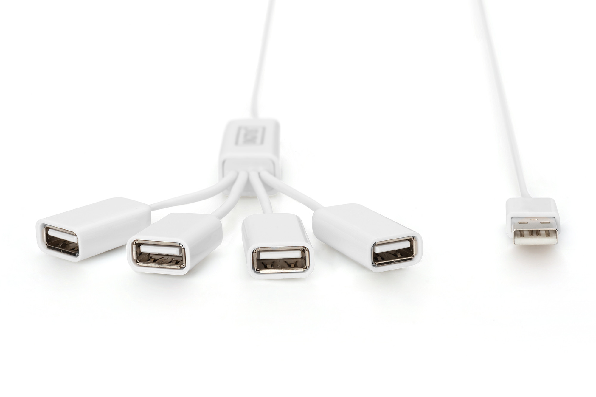BildeDIGITUS USB 2.0 Slim Spider hub 4-port, White
