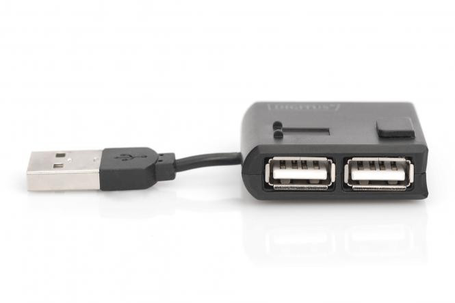 DIGITUS USB 2.0 High-Speed Hub 4-Port 4x USB A/F