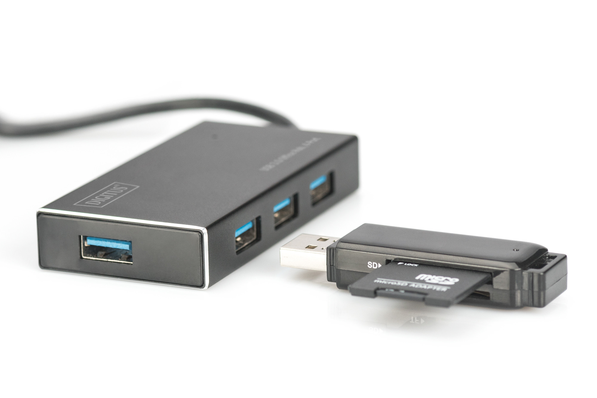 DIGITUS USB 3.0 hub 4-port aluminium housing