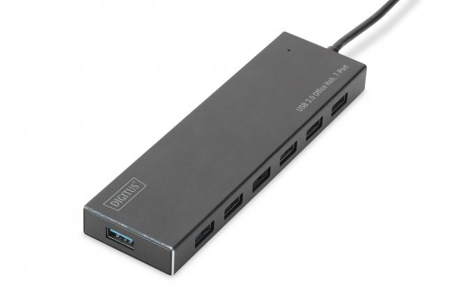 BildeDIGITUS USB 3.0 Hub, 7-port Incl. 5V/3, 5A PSU, Alu