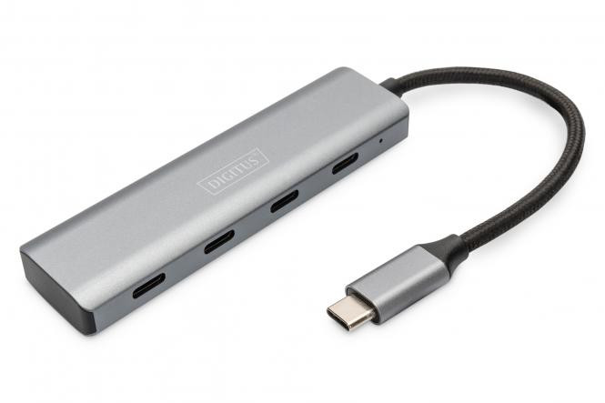 BildeDIGITUS USB-C 4 Port HUB 4x USB-C 3.1 Gen1, 5Gbps