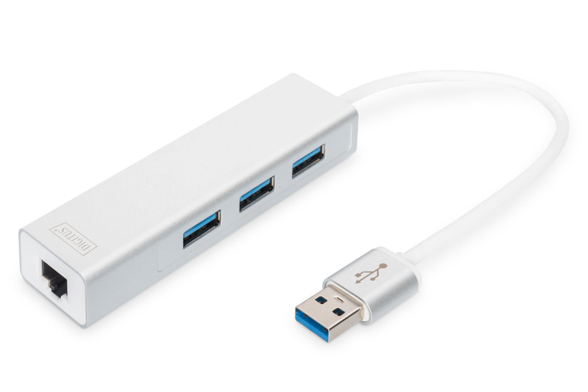 BildeDIGITUS USB 3.0 3-Port Hub & Gigabit LAN Adapter