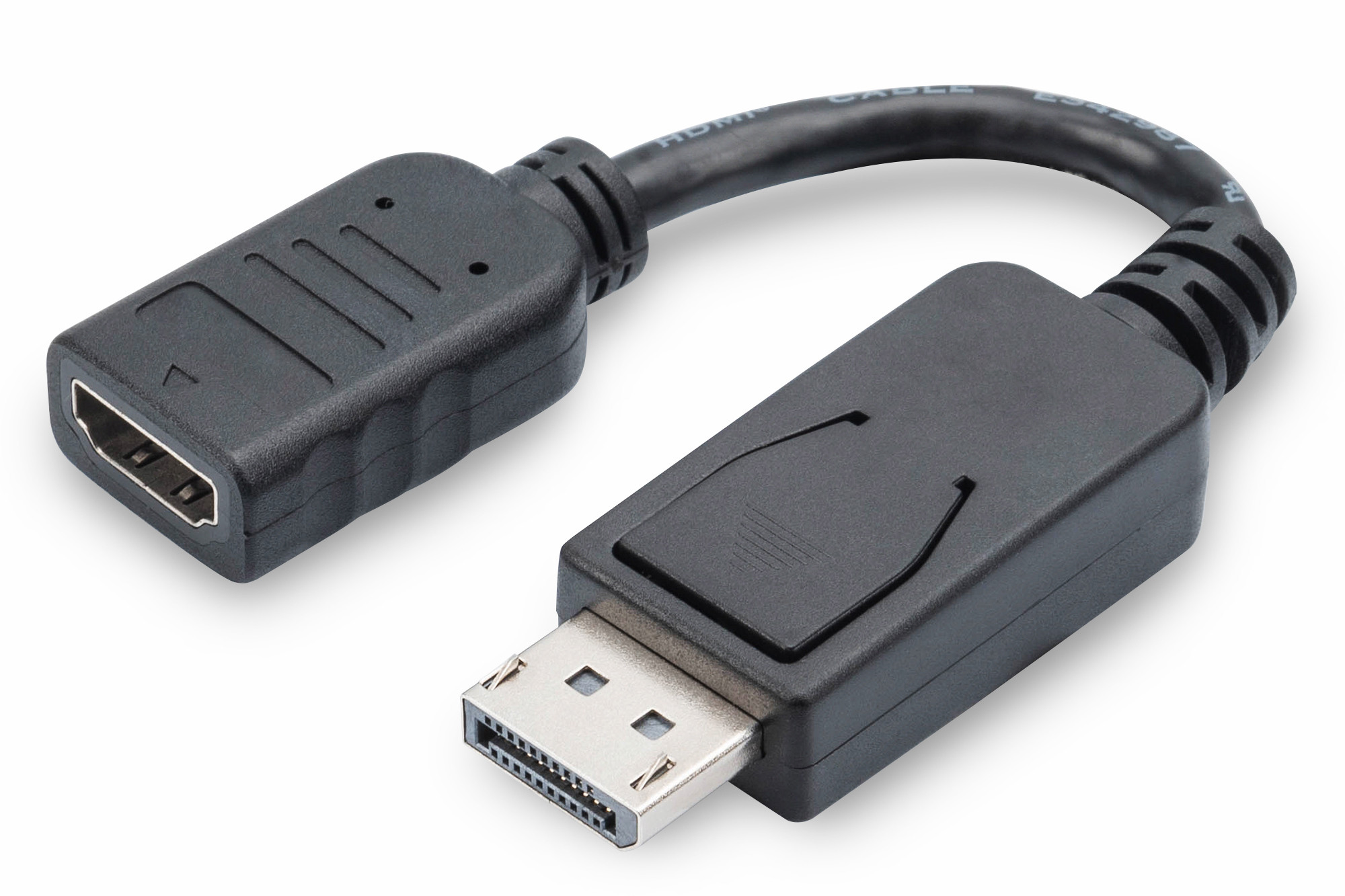 DIGITUS DisplayPort Adapter Cable, Type DP-HDMI A M/F, 0.08m