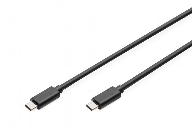 BildeDIGITUS USB-C to USB-C cable 1 m 15W USB 2.0, Black