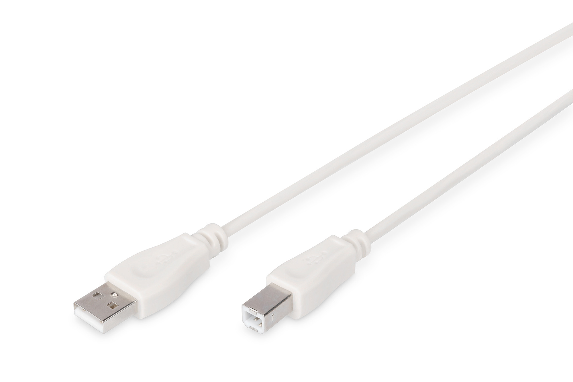 DIGITUS USB-A to USB-B cable 1.8 m USB 2.0, White