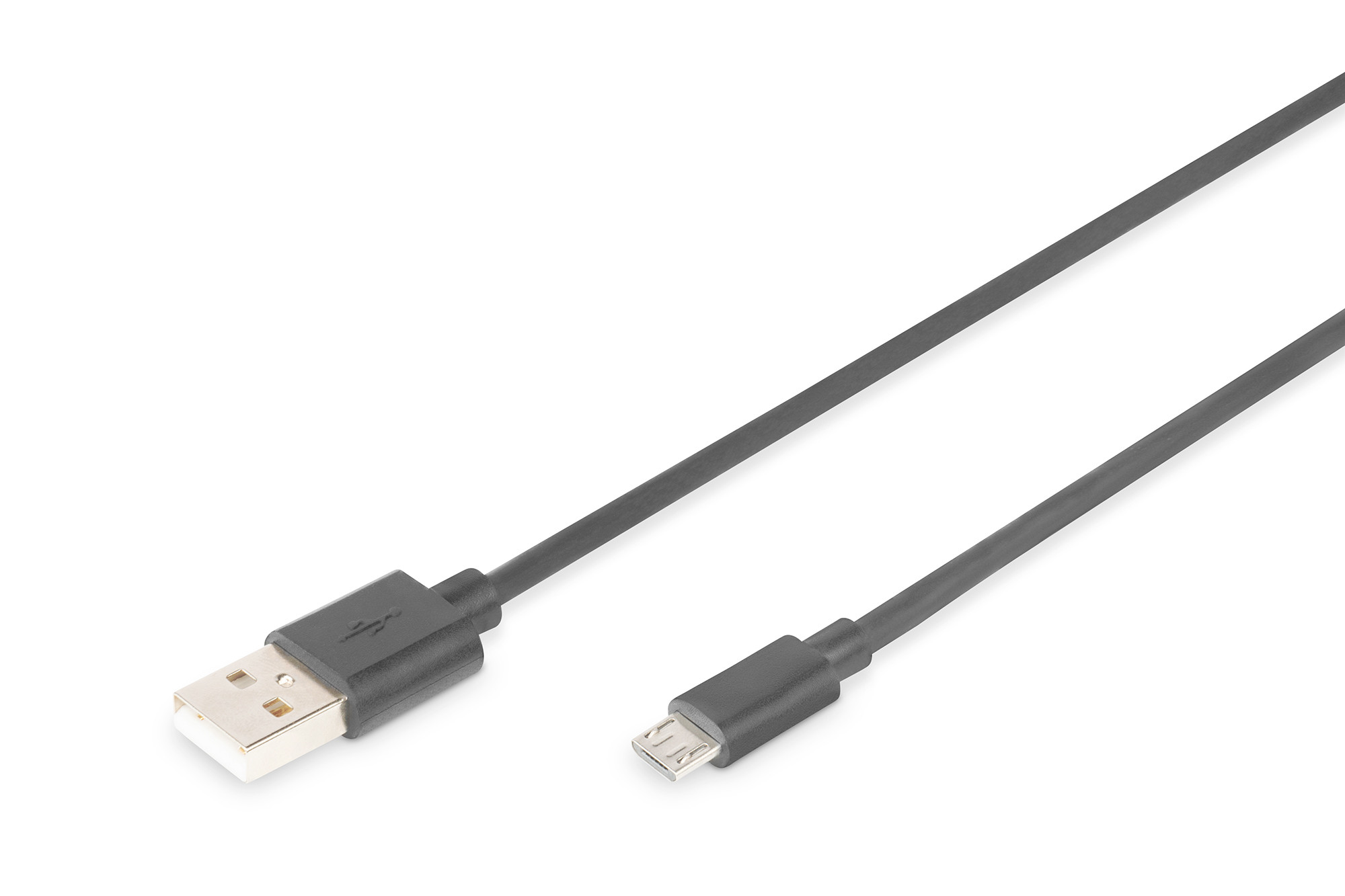 DIGITUS USB-A to Micro-B cable 1 m USB 2.0, Black
