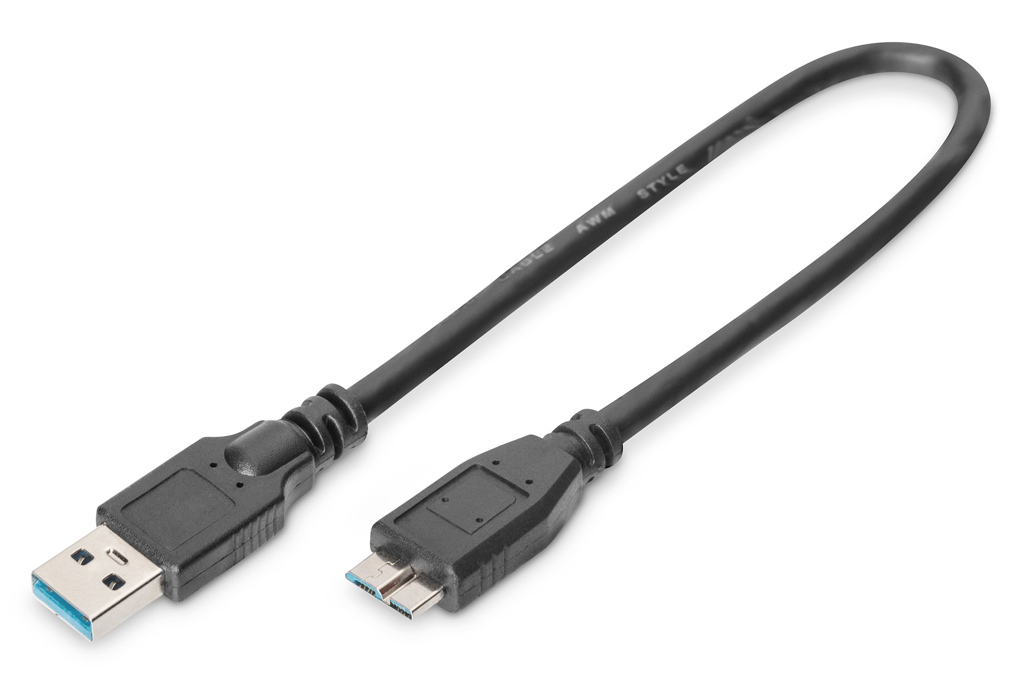 BildeDIGITUS USB-A to Micro-B cable 0.25 m USB 3.0, Black