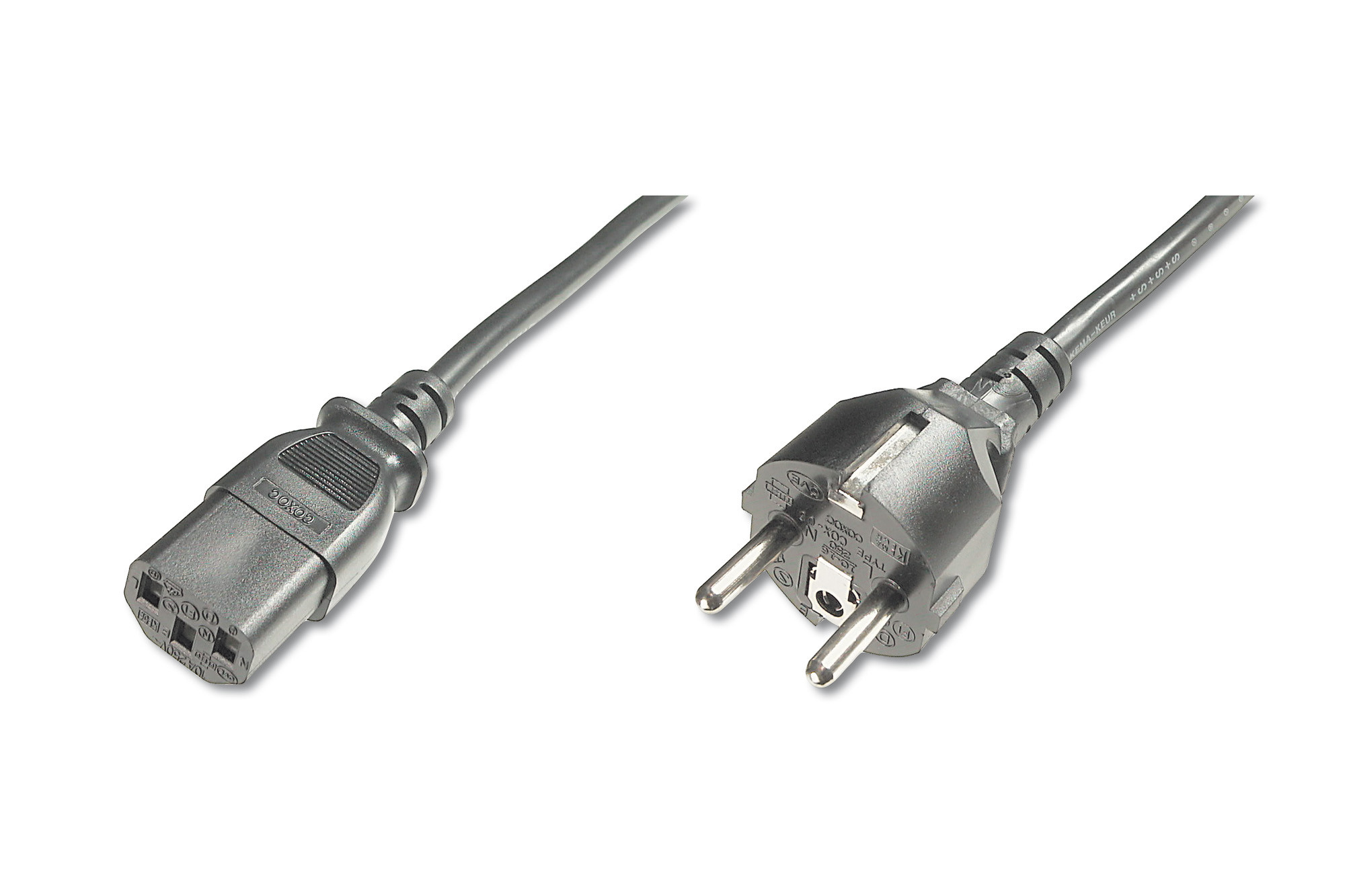 BildeDIGITUS power cord CEE 7/7 to C13 1.2 m black