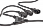 DIGITUS power cord splitter C14 to 2 x C...