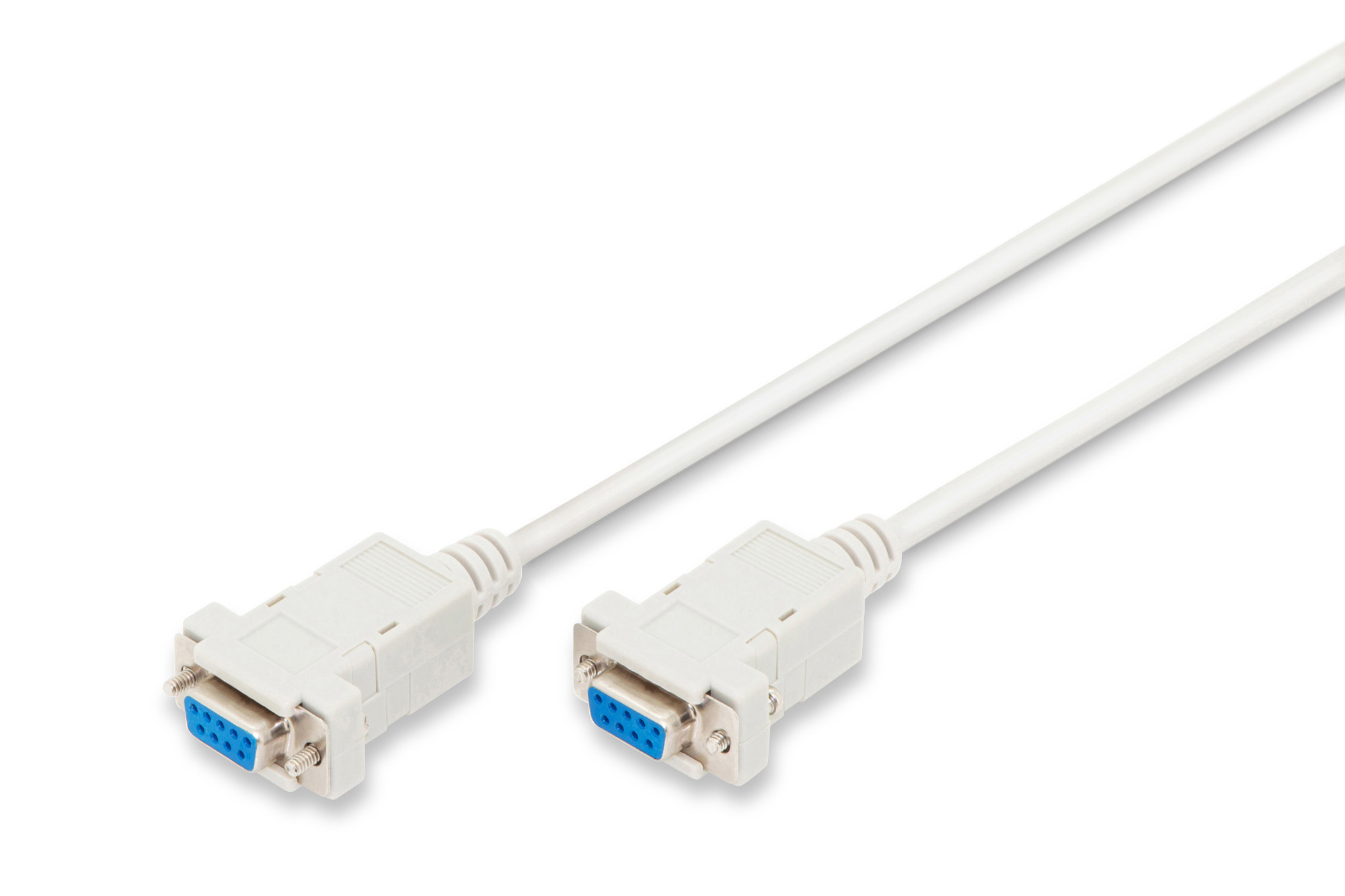 DIGITUS Zero-modem cable DB9 F/F 3 m, White