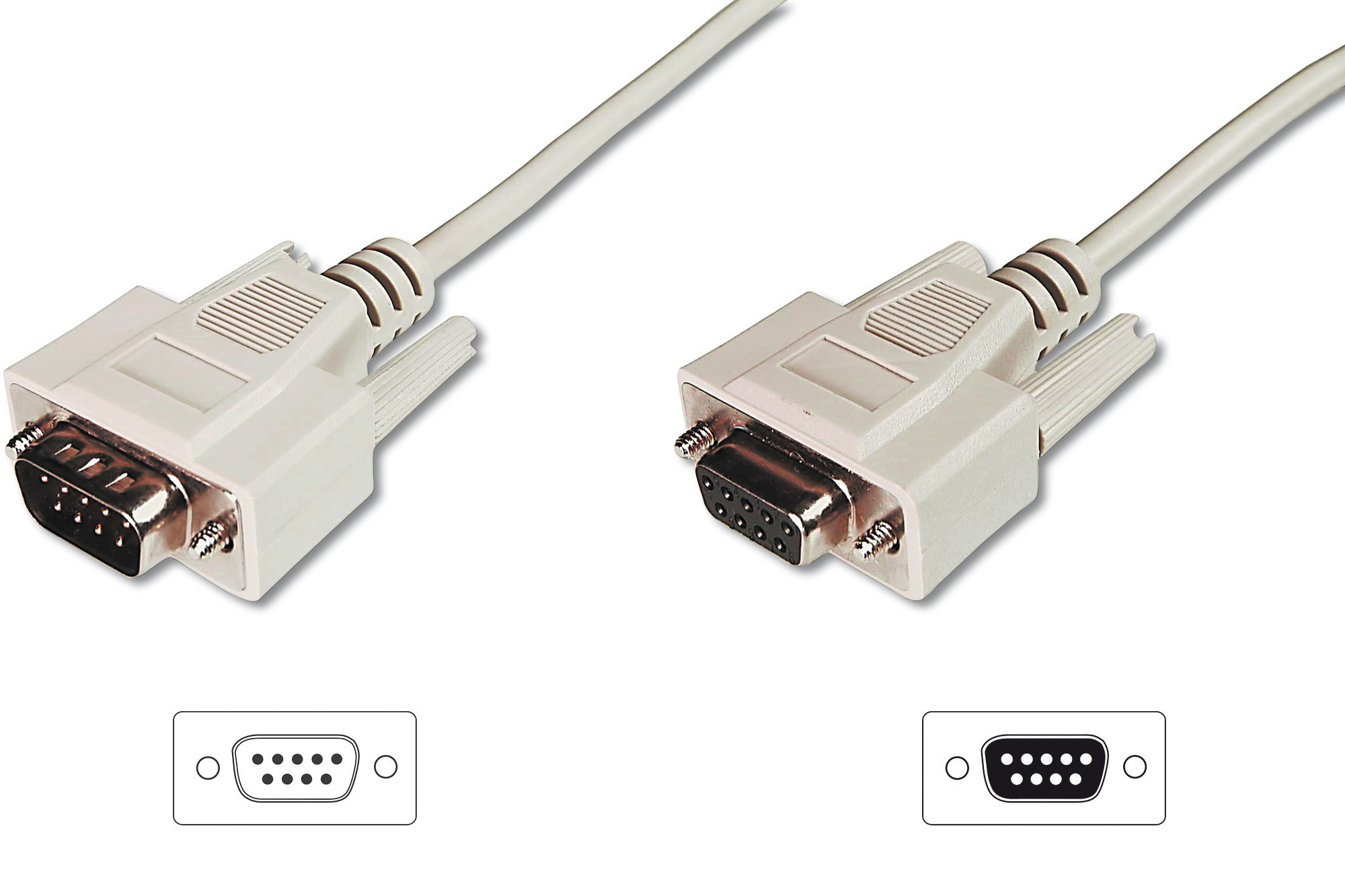 BildeDIGITUS Extension cable DB9 M/F 5 m, White