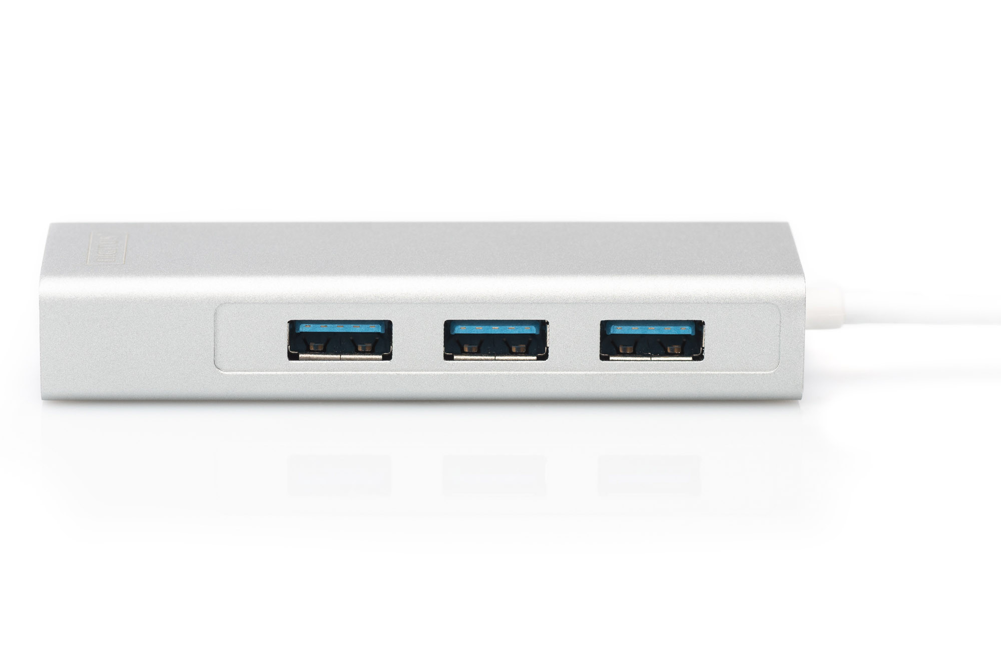 BildeDIGITUS USB-C hub 3 x USB-A with Gigabit Ethernet, Silver
