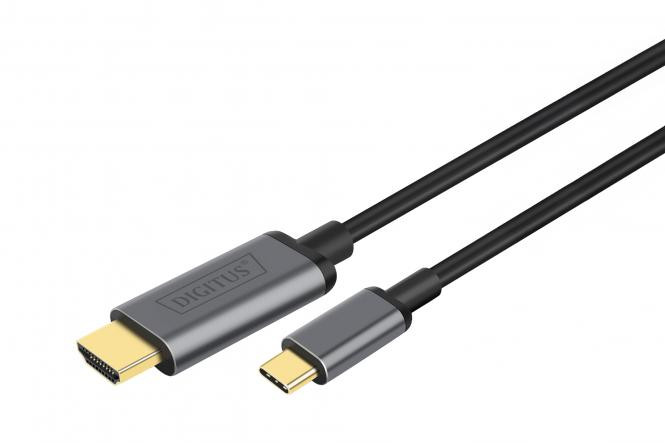 BildeDIGITUS USB-C - HDMI Adapter, 1.8m 4K/30Hz, black