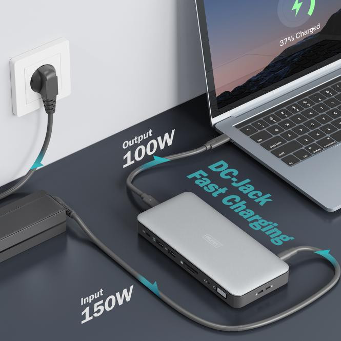 DIGITUS USB-C Docking Station, 2x HDMI, 1x DP 2x USB-A