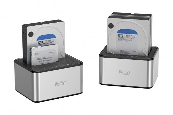 DIGITUS USB 3.0 dual SATA HDD docking station 2.5''/ 3.5