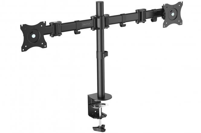 BildeDIGITUS Dual Monitor Desk Clamp Mount, VESA max100x100