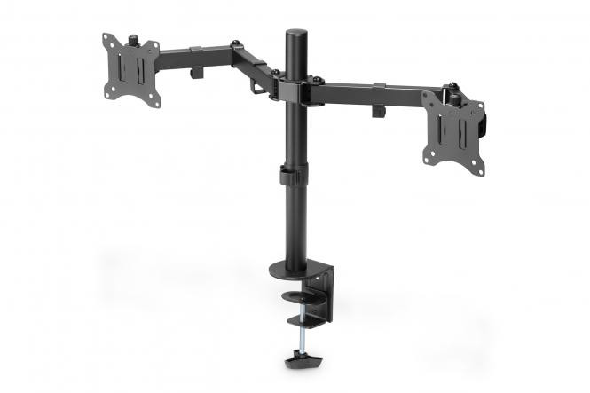 BildeDIGITUS Dual Monitor Clamp Mount 15-32'', 2x 8 kg (max.)