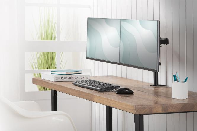 DIGITUS Dual Monitor Clamp Mount 15-32'', 2x 8 kg (max.)