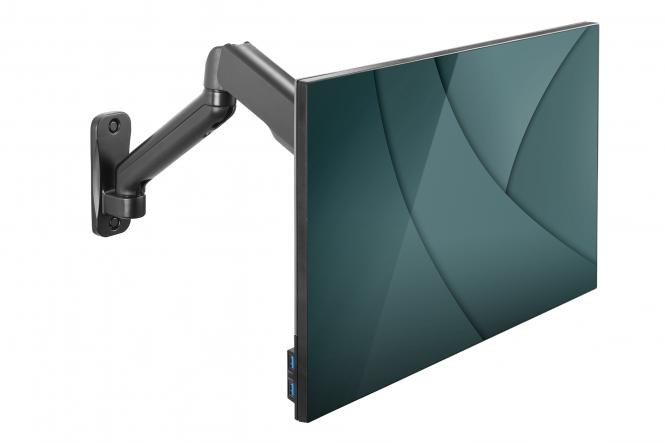 DIGITUS Single Gas Spring Monitor Wall Mount 32'', 9 kg max