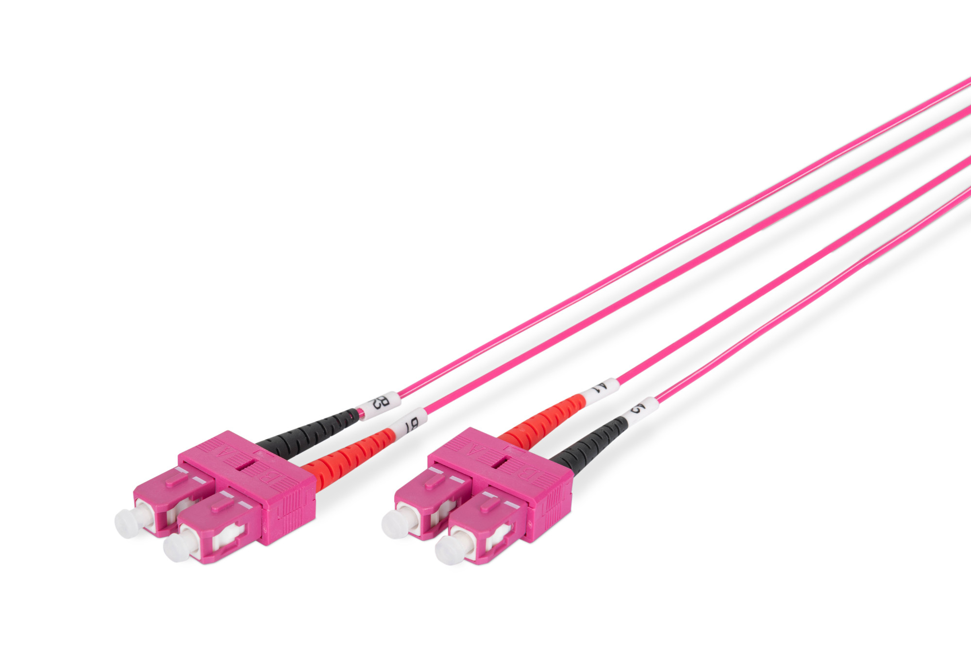 BildeDIGITUS FO patch cord, duplex, SC to SC MM OM4, 1 m