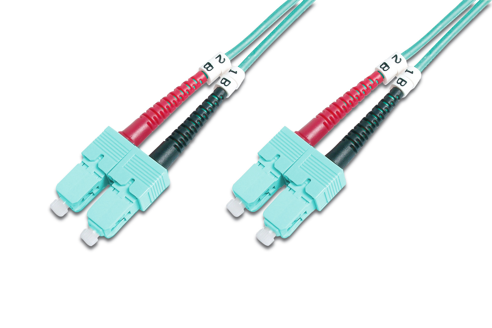 BildeDIGITUS FO patch cord, duplex, SC to SC MM OM3, 2 m