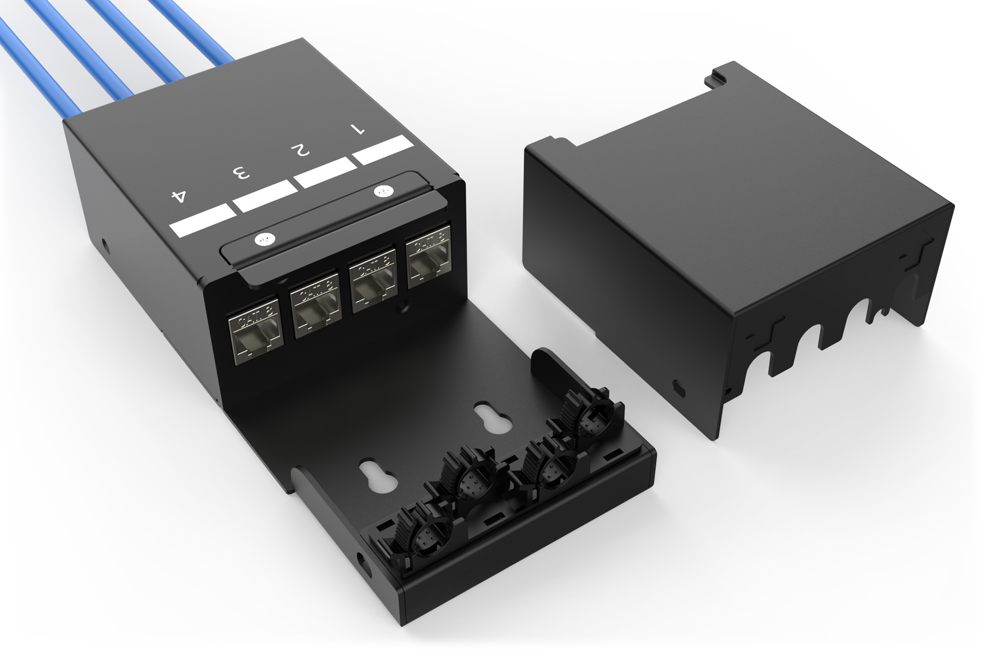 DIGITUS 4-port Keystone modules with icm
