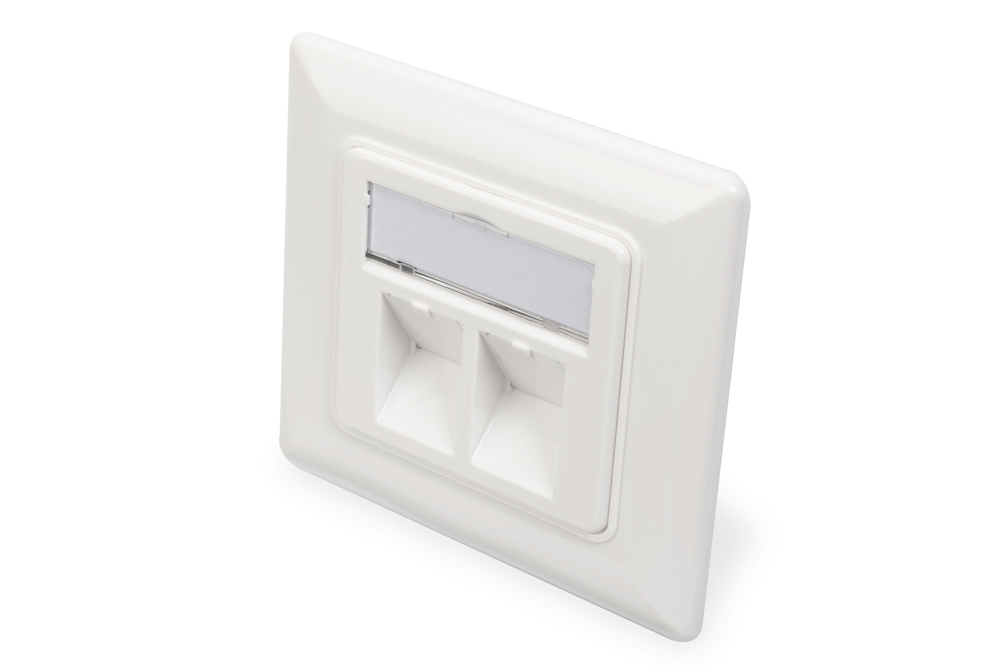 BildeDIGITUS Faceplate 2x RJ45 dust cover white