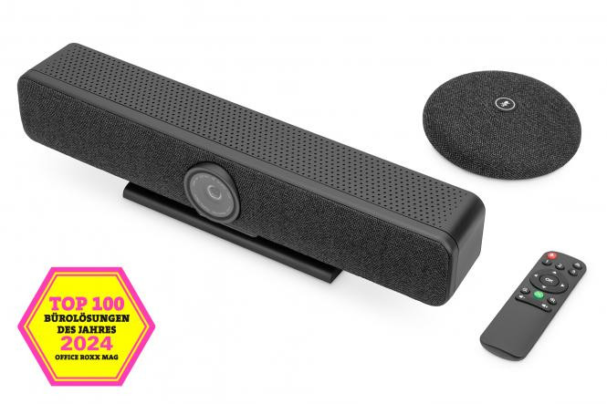BildeDIGITUS 4K All-in-One Video Bar, Set ePTZ, AI, 1x table mic