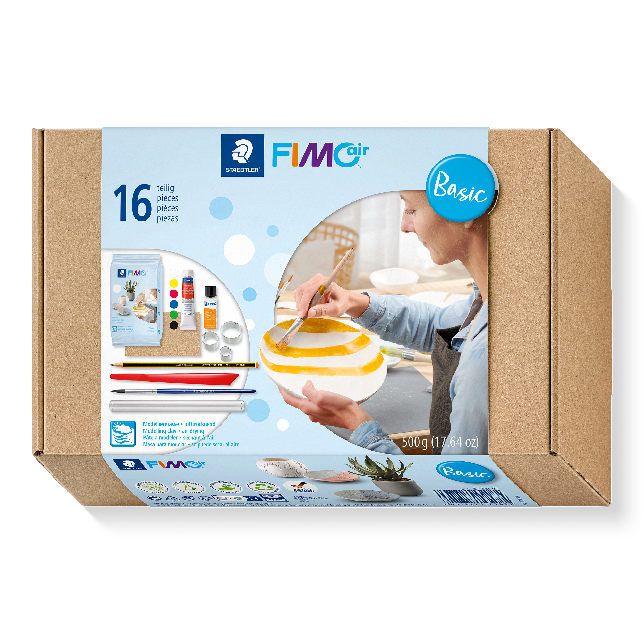 STAEDTLER Modellering Leire FimoAir mix sett Basic