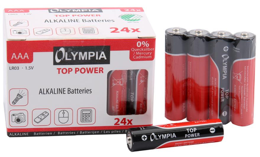 BildeBatteri Olympia Alkaline Aaa (24 stk)