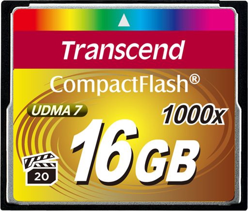 BildeTRANSCEND 16GB CompactFlash Card 1000x