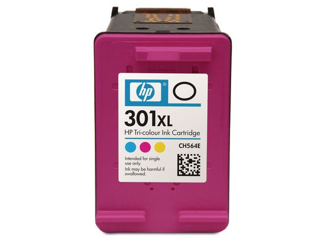HP 301XL C/M/Y (cyan/magenta/gul) blekkpatron 6 ml